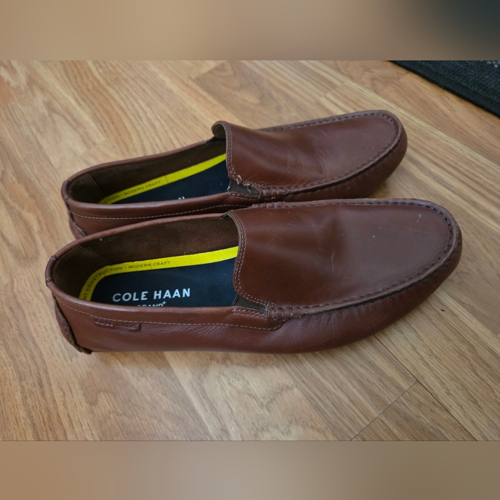 Cole Haan Men's Leather Slip-On Loafers in Rich Brown